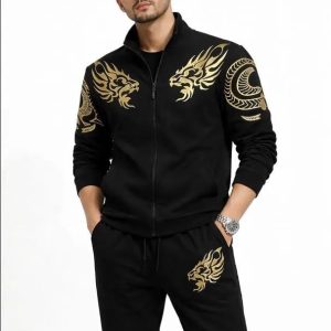 2 PC's Men's Fleece Zipper Track suit