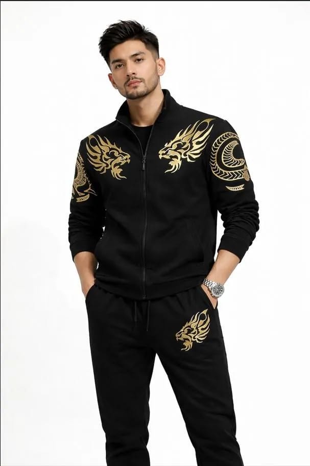2 PC's Men's Fleece Zipper Track suit
